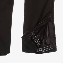Balmain-Teen Black Padded Ski Salopettes | Childrensalon Outlet
