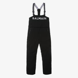 Balmain-Teen Black Padded Ski Salopettes | Childrensalon Outlet