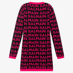 بالمان -فستان تينز قطن لون أسود وزهري فيوشيا | Childrensalon Outlet