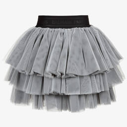 Balmain-Teen Black & White Tulle Skirt | Childrensalon Outlet