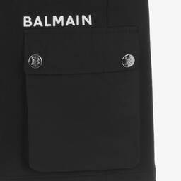 Balmain-شورت تينز ولادي قطن لون أسود | Childrensalon Outlet