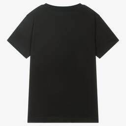 Balmain-Teen Boys Black & Gold T-Shirt | Childrensalon Outlet