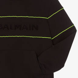 Balmain-توب هودي تينز ولادي قطن لون أسود | Childrensalon Outlet