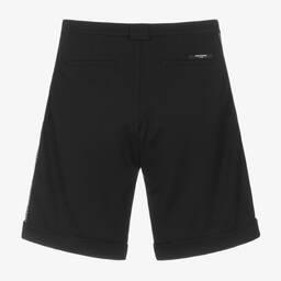 Balmain-Черные трикотажные шорты с логотипной полосой | Childrensalon Outlet