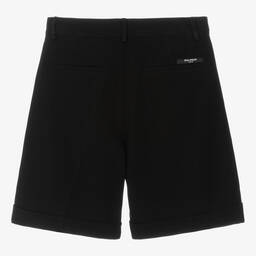Balmain-Teen Boys Black Milano Jersey Shorts | Childrensalon Outlet
