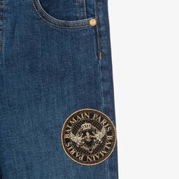 Balmain-Синие хлопковые джинсы | Childrensalon Outlet