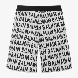 Balmain-Teen Boys Grey Cotton Shorts | Childrensalon Outlet