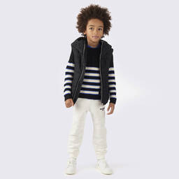 Balmain-Teen Boys Ivory Cotton Jersey Joggers | Childrensalon Outlet