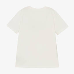 Balmain-Teen Boys Ivory Cotton T-Shirt | Childrensalon Outlet