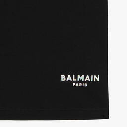 Balmain-Teen Girls Black Cotton Bow Dress | Childrensalon Outlet
