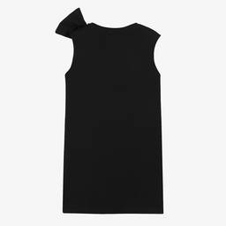 Balmain-Teen Girls Black Cotton Bow Dress | Childrensalon Outlet