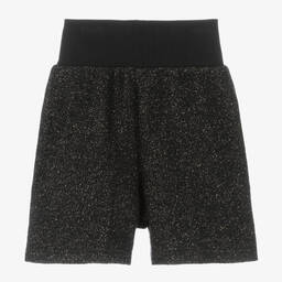Balmain-Teen Girls Black & Gold Wool Shorts | Childrensalon Outlet