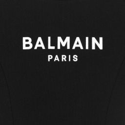 Balmain-Teen Girls Black Logo Dress | Childrensalon Outlet