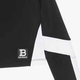 Balmain-Черно-белый спортивный топ | Childrensalon Outlet