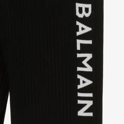 Balmain-Широкие черные вязаные брюки | Childrensalon Outlet