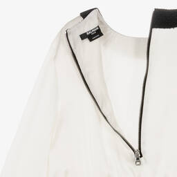 Balmain-Teen Girls Ivory Silk Dress | Childrensalon Outlet