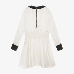Balmain-Teen Girls Ivory Silk Dress | Childrensalon Outlet