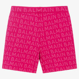 Balmain-Teen Girls Pink Knitted Shorts | Childrensalon Outlet