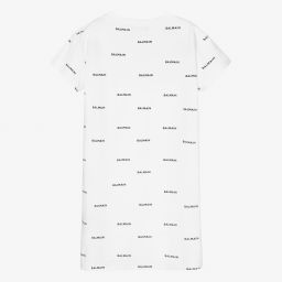 بالمان -فستان تينز بناتي قطن جيرسي لون أبيض | Childrensalon Outlet