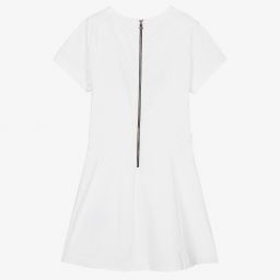 Balmain-Teen Girls White Logo Dress | Childrensalon Outlet