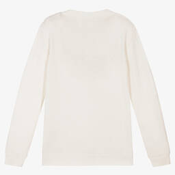 Balmain-Кремовый шерстяной джемпер для подростков | Childrensalon Outlet