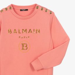 Balmain-Teen Pink Sweatshirt Dress | Childrensalon Outlet