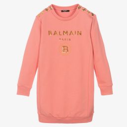 Balmain-Teen Pink Sweatshirt Dress | Childrensalon Outlet