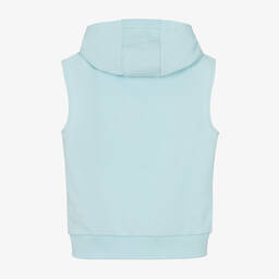 Balmain-Голубая безрукавка с капюшоном | Childrensalon Outlet