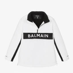 Balmain-Teen White & Black Ski Jacket | Childrensalon Outlet