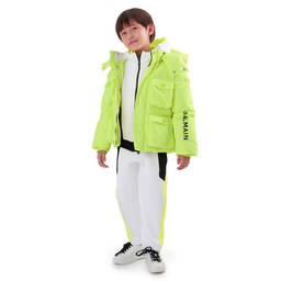 بالمان -توب هودي بسحّاب قطن جيرسي لون أبيض للأولاد | Childrensalon Outlet