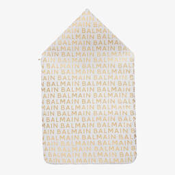 Balmain-White & Gold Baby Nest (78cm) | Childrensalon Outlet