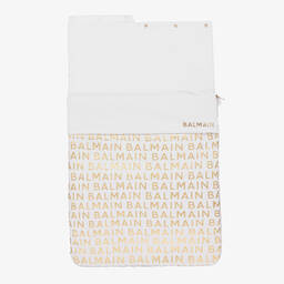 Balmain-White & Gold Baby Nest (78cm) | Childrensalon Outlet