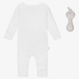 Bam Bam-Ivory Babysuit & Soft Toy Gift Set | Childrensalon Outlet