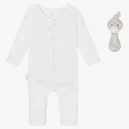 Bam Bam-Ivory Babysuit & Soft Toy Gift Set | Childrensalon Outlet