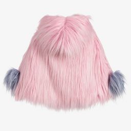 Bandits-Girls Pink Furry Cape  | Childrensalon Outlet
