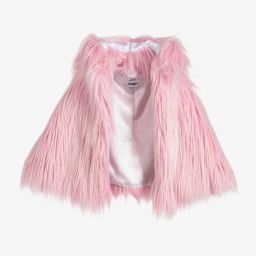 Bandits-Girls Pink Furry Cape  | Childrensalon Outlet