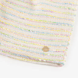 BCBGMAXAZRIA-شورت تويد عاجي وملون للبنات | Childrensalon Outlet