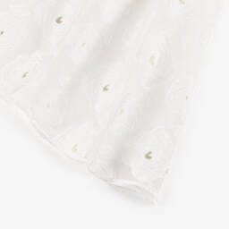 BCBGMAXAZRIA-فستان بناتي عاجي من الأورجانزا مزين بالزهور | Childrensalon Outlet