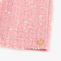 BCBGMAXAZRIA-شورت تويد وردي براق للبنات | Childrensalon Outlet