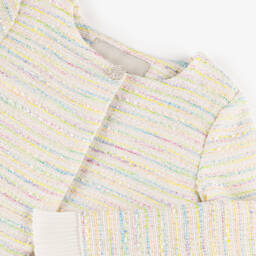 BCBGMAXAZRIA-Girls Sparkling Rainbow Tweed Jacket | Childrensalon Outlet