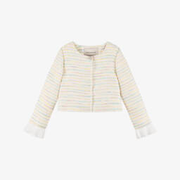 BCBGMAXAZRIA-Girls Sparkling Rainbow Tweed Jacket | Childrensalon Outlet