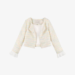 BCBGMAXAZRIA-Girls Sparkling Rainbow Tweed Jacket | Childrensalon Outlet
