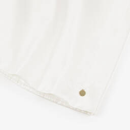 BCBGMAXAZRIA-فستان بناتي أبيض من الساتان والتول بنقشة النجوم | Childrensalon Outlet