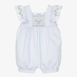 بياتريس آند جورج-بودي سوت تطريز سموكينغ مزيج قطن لون أزرق للمولودات | Childrensalon Outlet