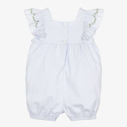 بياتريس آند جورج-بودي سوت تطريز سموكينغ مزيج قطن لون أزرق للمولودات | Childrensalon Outlet