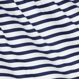 Beatrice & George-Baby Girls Blue Stripe Smocked Cotton Dress | Childrensalon Outlet