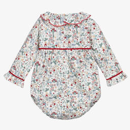 بياتريس آند جورج-بودي سوت أطفال بناتي قطن لون أخضر وأحمر | Childrensalon Outlet