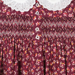 Beatrice & George-Красное платье в цветочек со сборками | Childrensalon Outlet