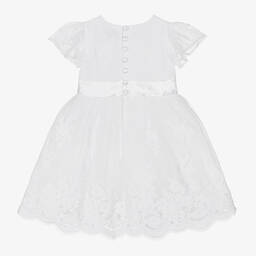 Beatrice & George-Белое платье из тюля с вышивкой для малышек | Childrensalon Outlet