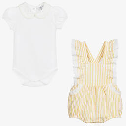 Beatrice & George-Топ с желтым песочником для малышек | Childrensalon Outlet